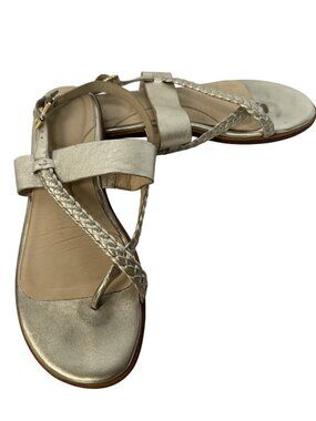 Cole Haan Womens Metallic Braided Strap Sandals Size 11